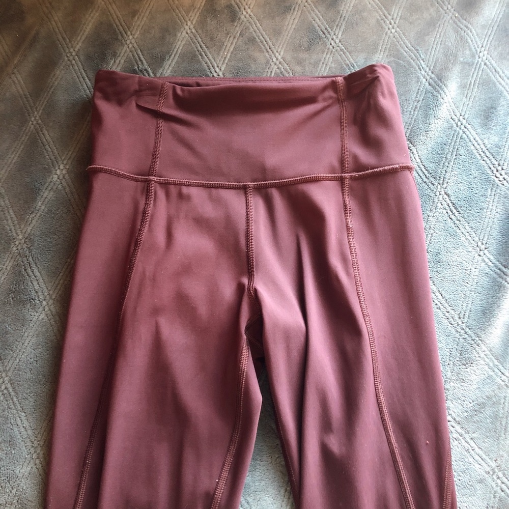 maroon athleta leggings